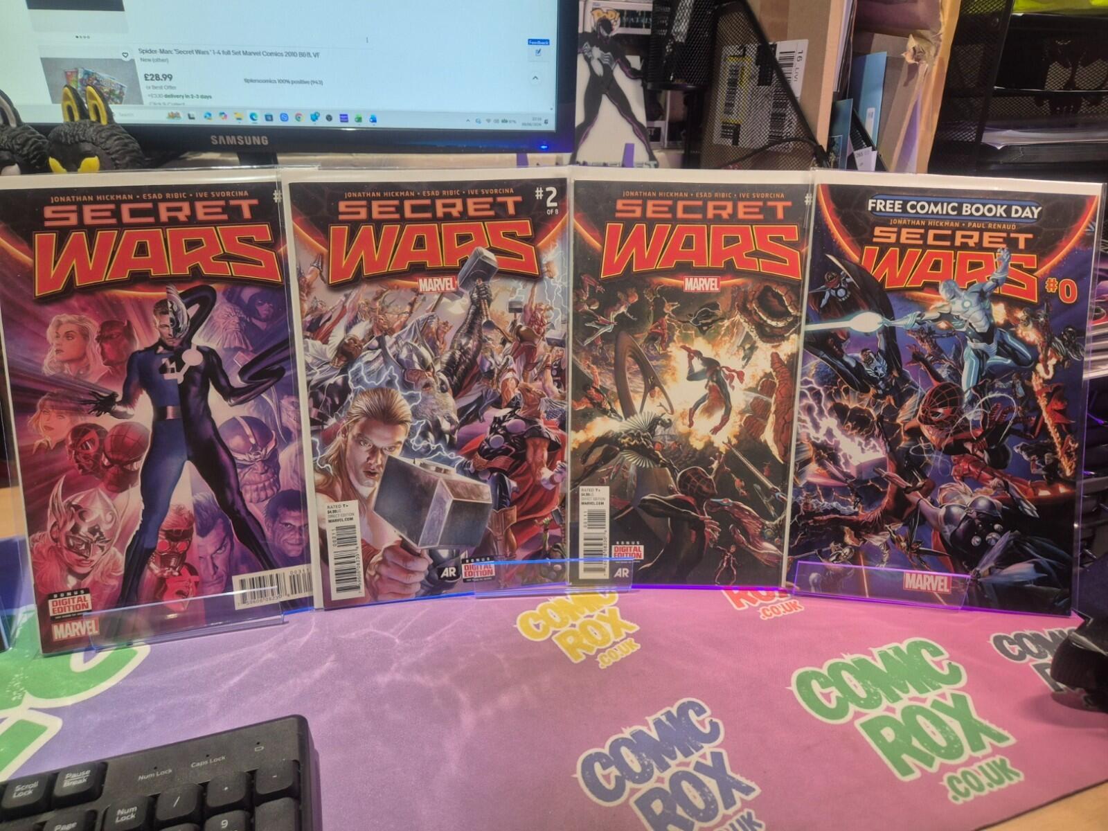 Secret Wars #0-9, Alex Ross & Hickman, 2015 Marvel Comics Complete Set, All NM