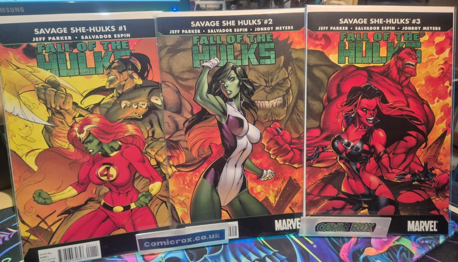 Fall of the Hulks Savage She-Hulks #1-3, Complete Set, 2010, J Scott Campbell NM