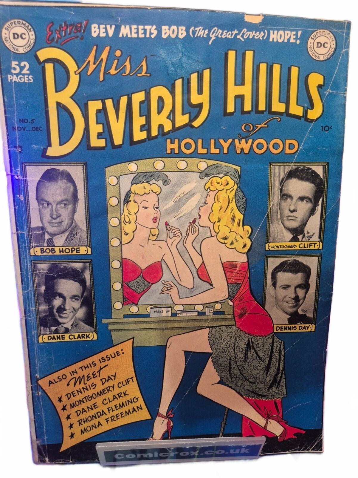 Miss Beverly Hills of Hollywood #5 Bob Hope Photo Cover Golden Age DC 1949 VG-