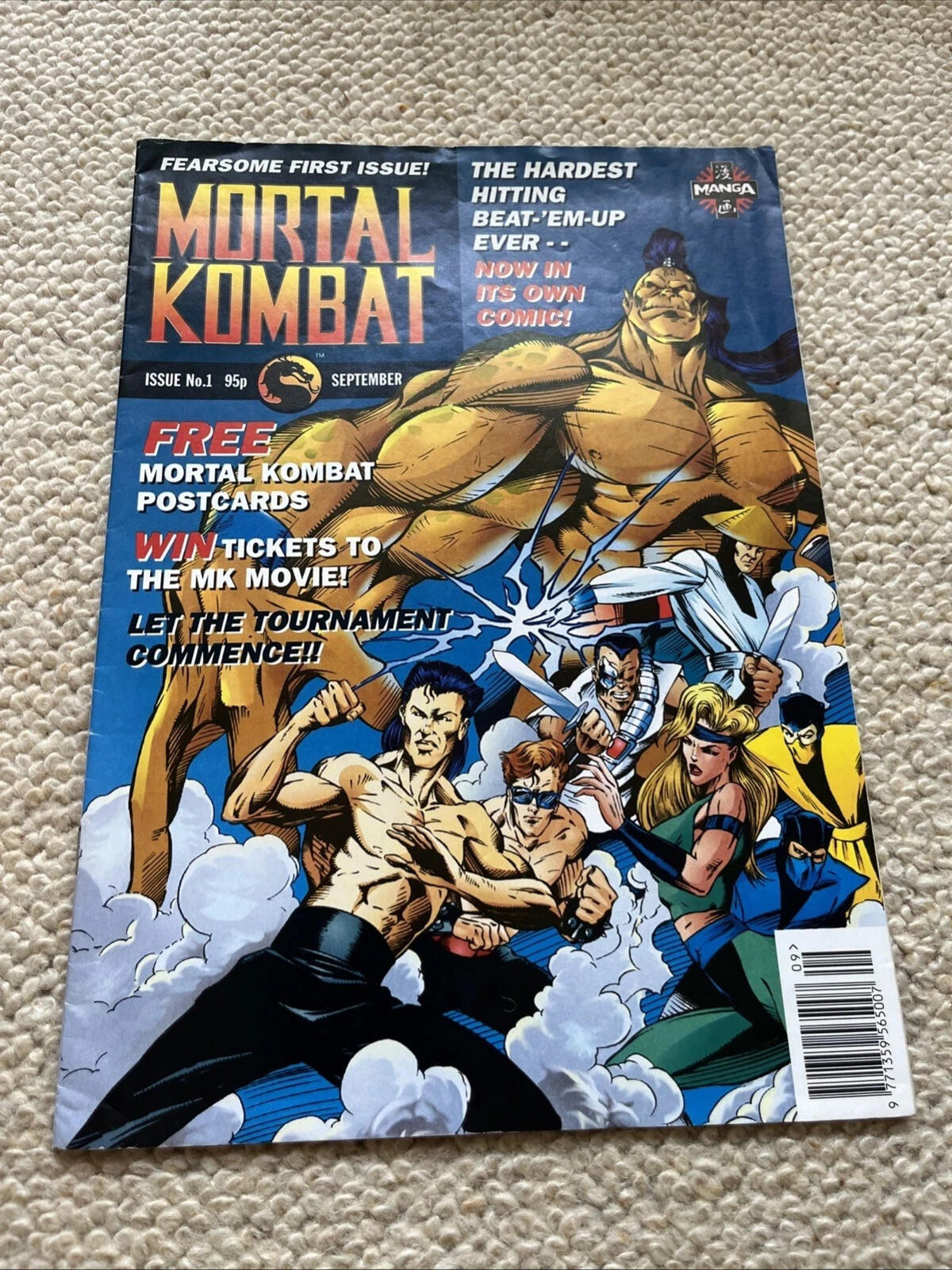 Mortal Kombat #1, Video Game 1st Comic Key issue 1  1995 by Manga Magazine, RARE