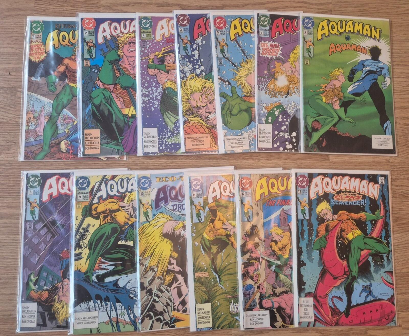 Aquaman, Volume 4, #1-13 Complete Set, 1991, DC Comics, High Grade