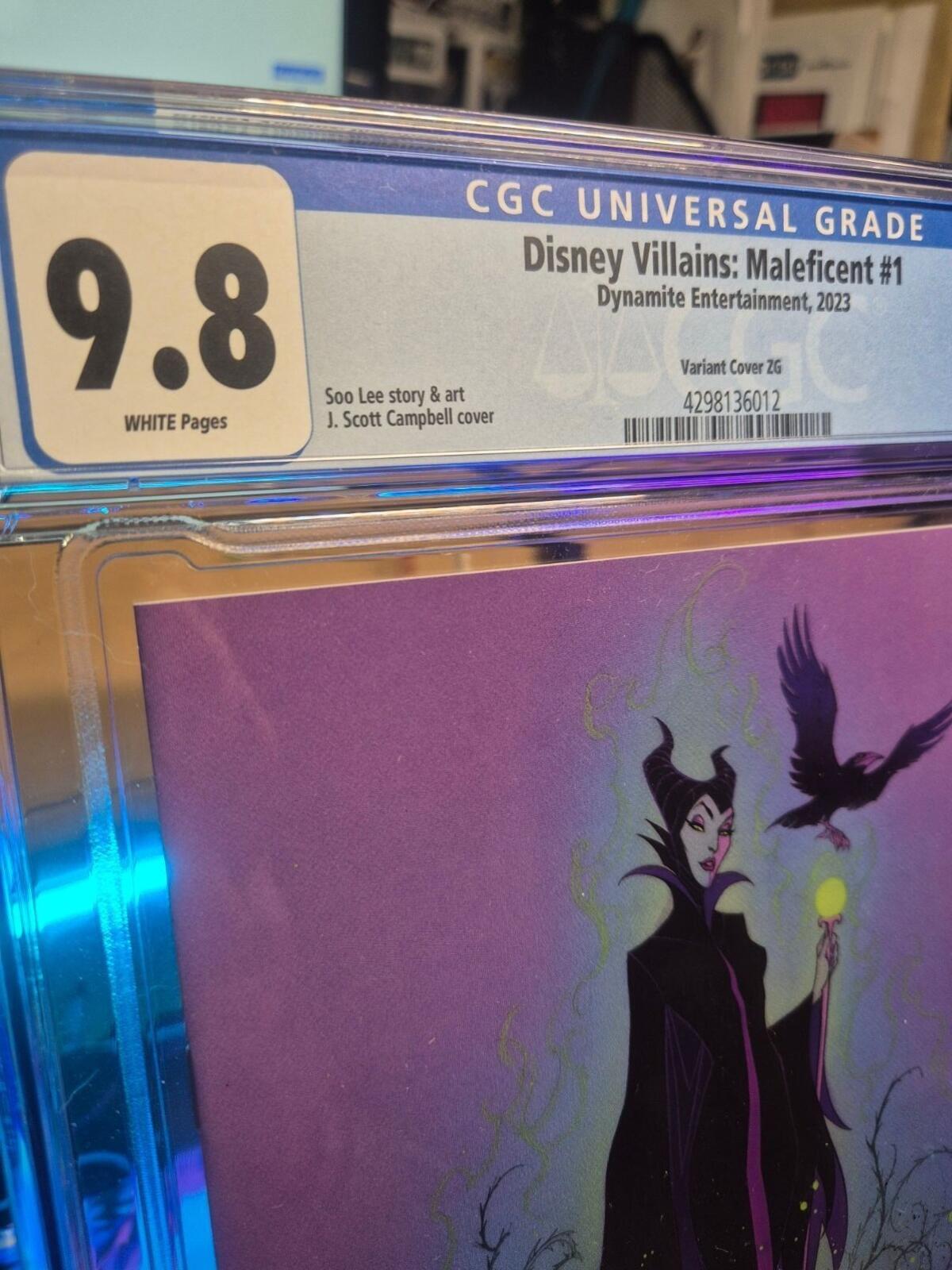 Disney Villains: MALEFICENT #1 J. Scott Campbell Incentive Virgin Var CGC 9.8