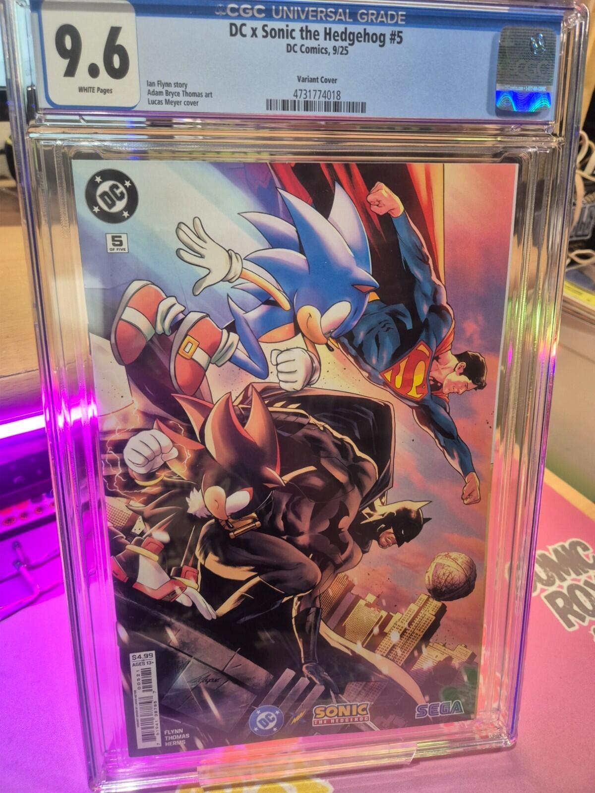 DC X Sonic The Hedgehog #4 CGC 9.6, Daniele Di Nicuolo Variant