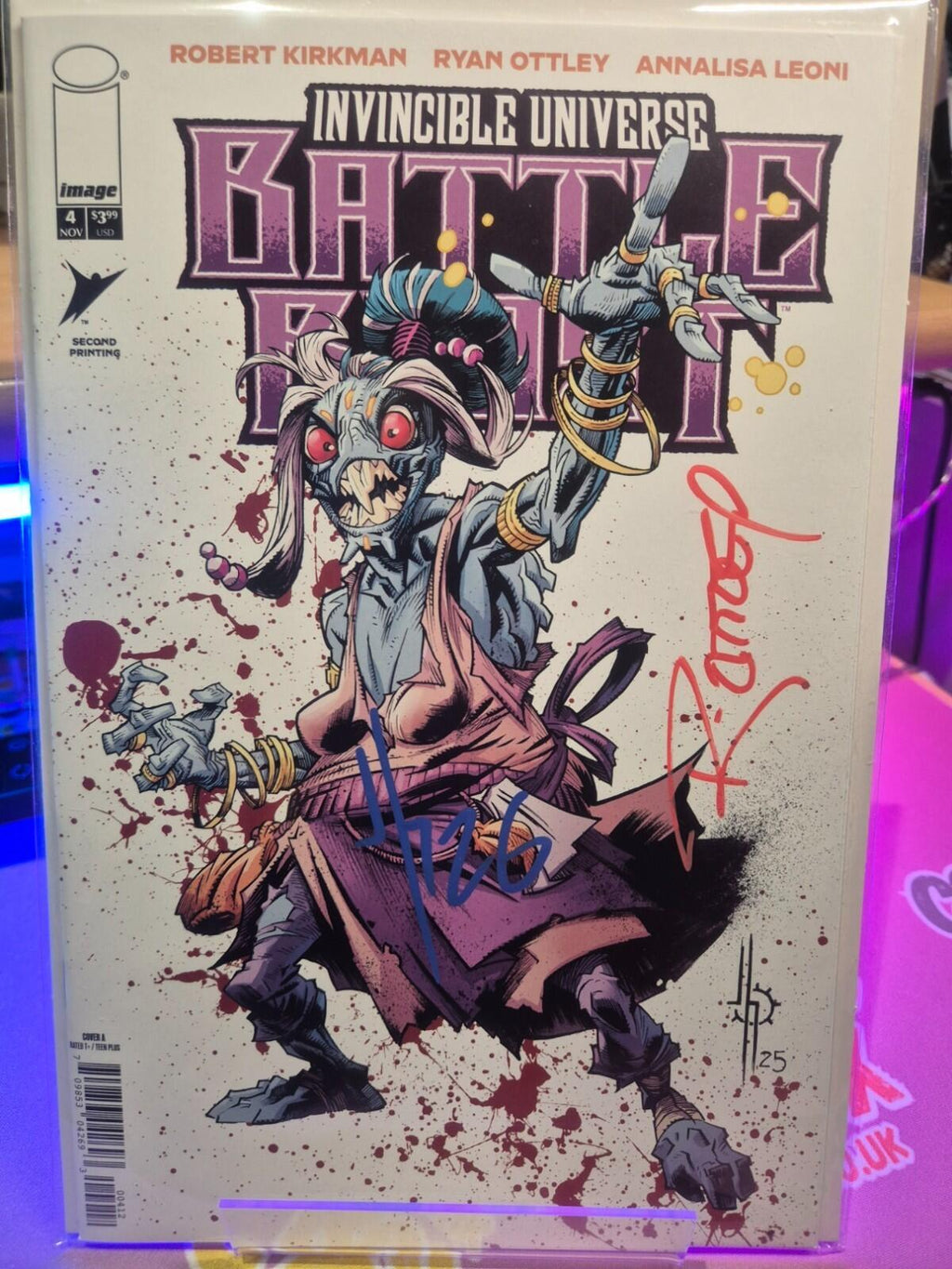Battle Beast #4, 2nd Print, 2x Signed Howard & Ottley COA, NM