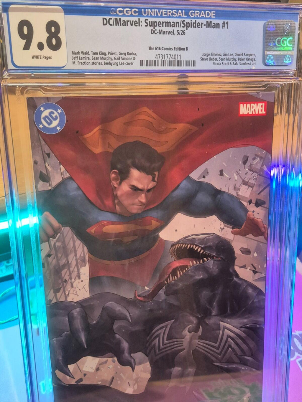 DC / Marvel: Superman / Spider-Man #1 CGC 9.8 JeeHyung Lee Exclusive Virgin Var