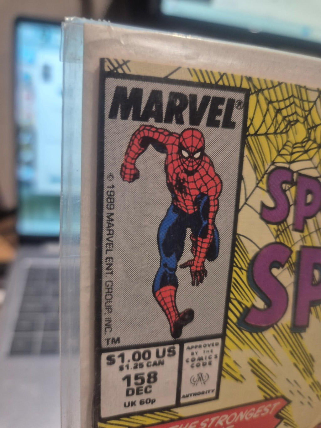 THE SPECTACULAR SPIDER-MAN 158, MARVEL COMICS, DECEMBER 1989, VF+ KEY