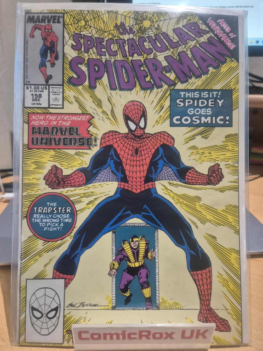 THE SPECTACULAR SPIDER-MAN 158, MARVEL COMICS, DECEMBER 1989, VF+ KEY