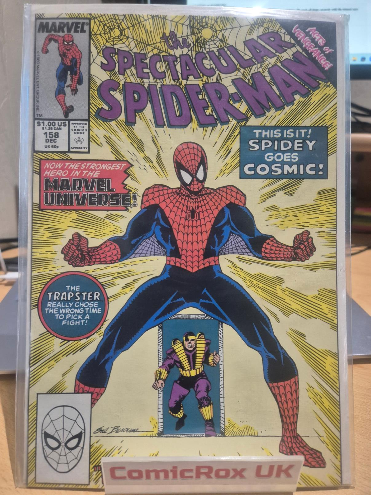 THE SPECTACULAR SPIDER-MAN 158, MARVEL COMICS, DECEMBER 1989, VF+ KEY