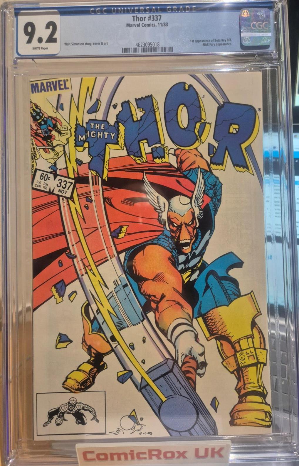 Thor ( The Mighty) #337 (Marvel 1983) CGC 9.2 - White Pages, Key Edition