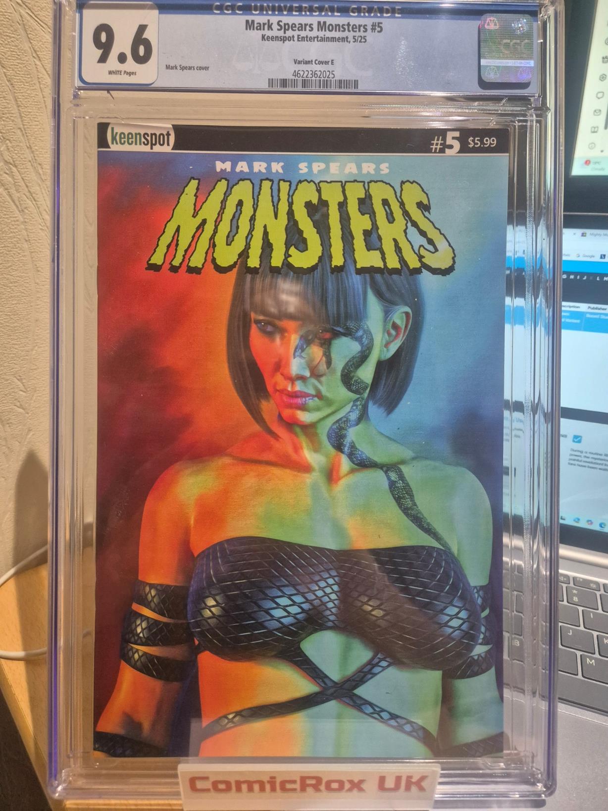 Mark Spears Monsters #5 Mark Spears Girl w/Snake Tattoo Variant Cover E CGC 9.6