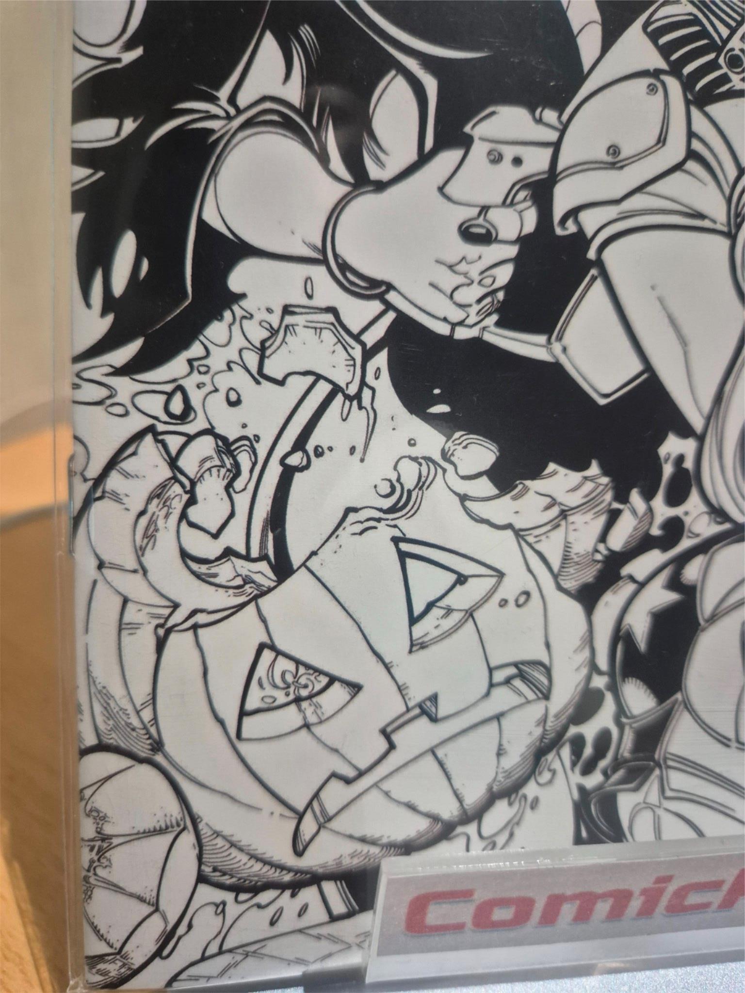 Harley Quinn X Elvira #1 (1:10) Chad Hardin B&W, Dynamite - NM/M