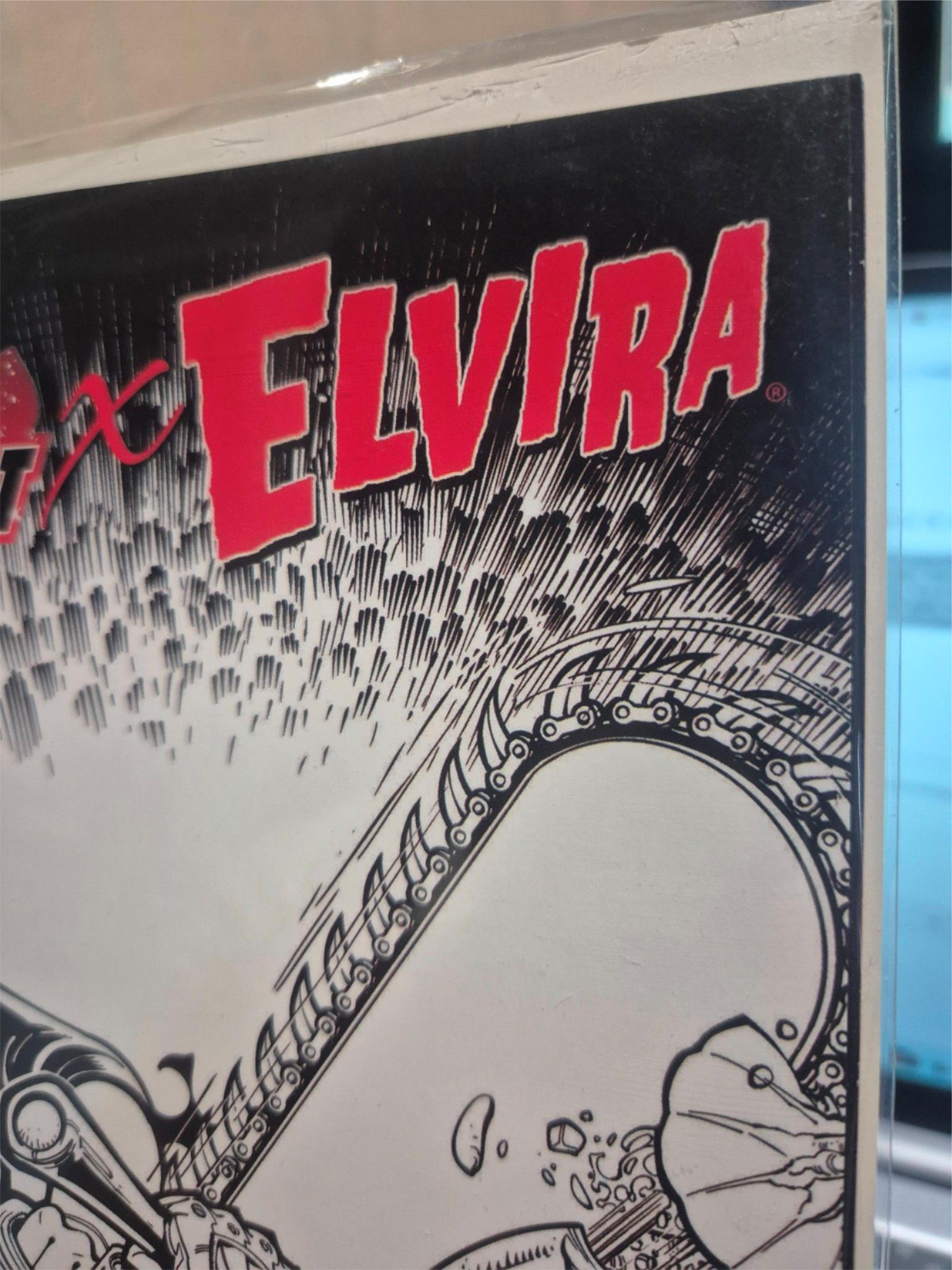 Harley Quinn X Elvira #1 (1:10) Chad Hardin B&W, Dynamite - NM/M