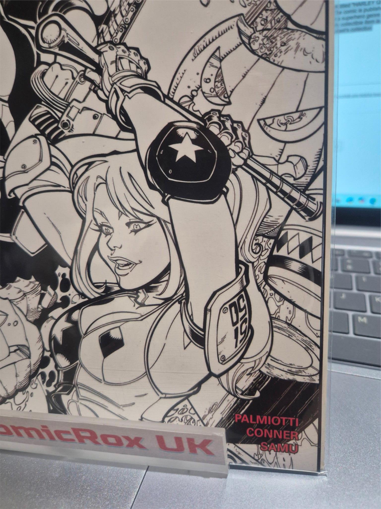 Harley Quinn X Elvira #1 (1:10) Chad Hardin B&W, Dynamite - NM/M