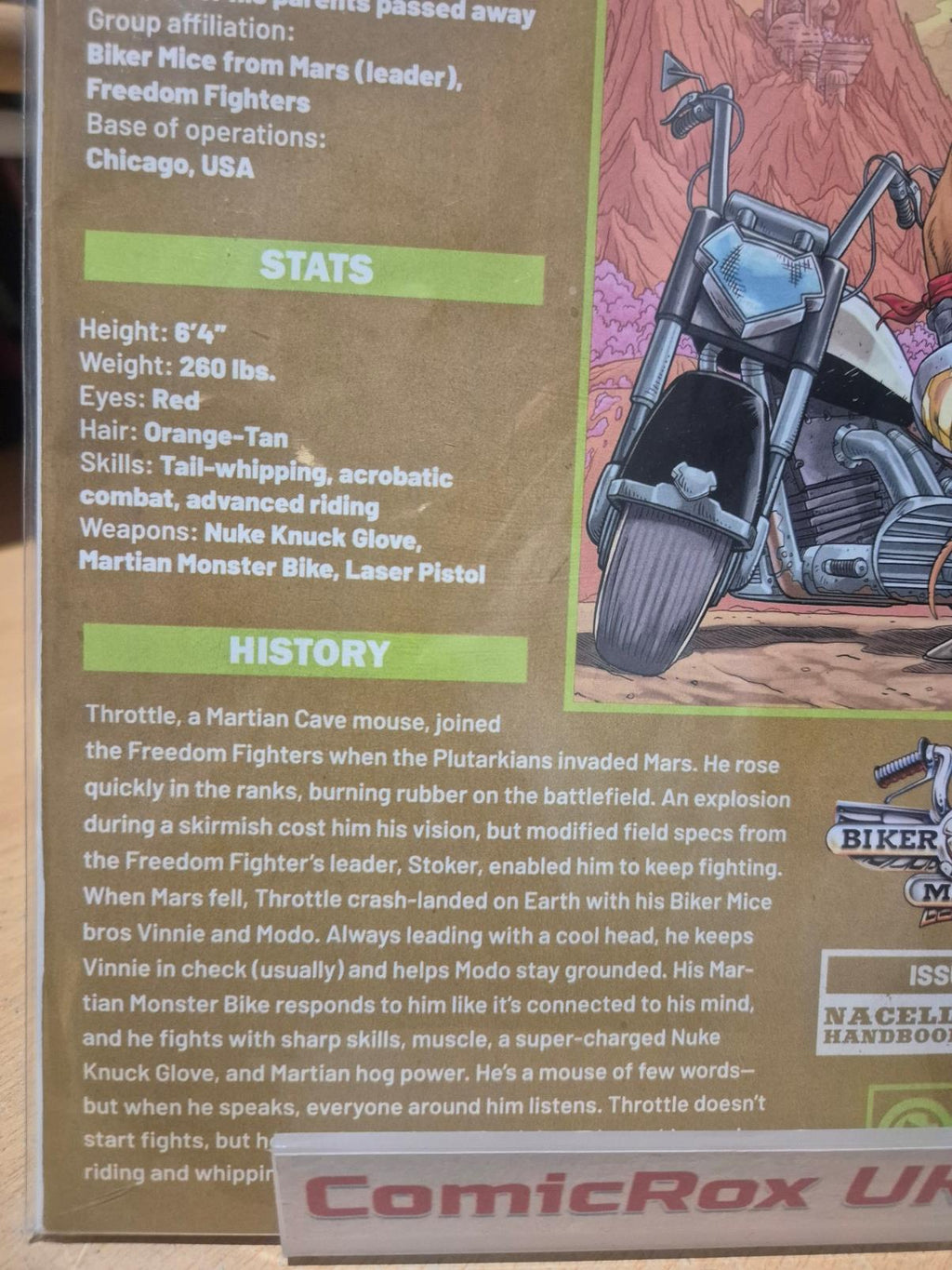 Biker Mice From Mars (Oni Press), #5, Aj Jothikumar Handbook Variant, NEW/Mint