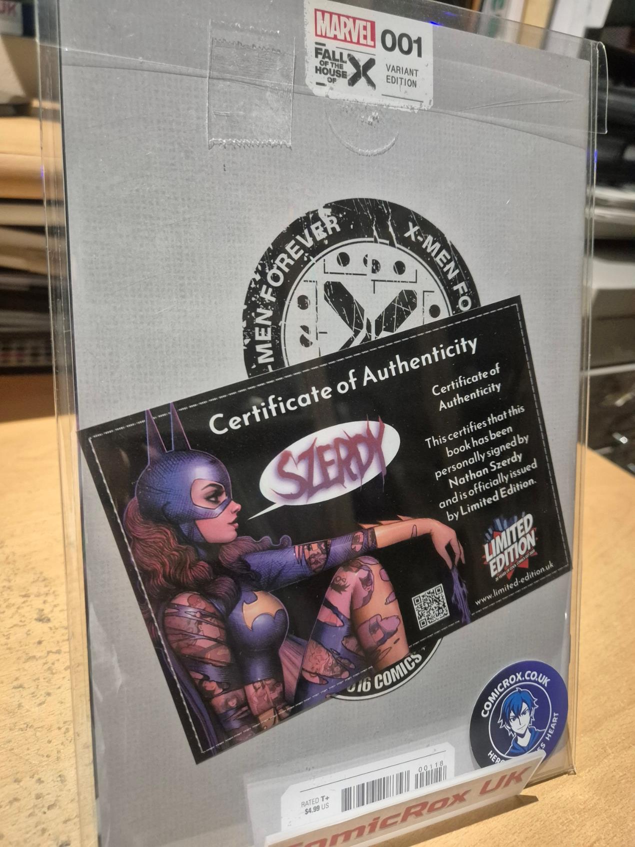 X-Men Forever, Vol. 3, #1, SIGNED by Nathan Szerdy with COA, MINT/New