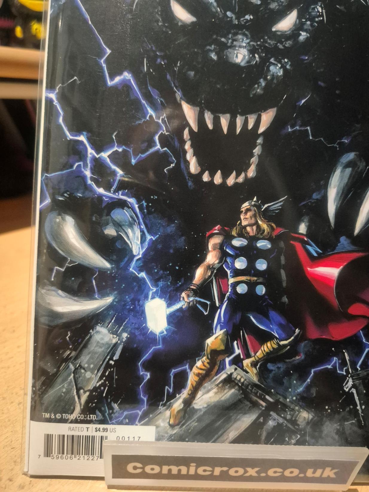 Godzilla vs. Thor, #1, Clayton Crain Incentive Variant (1:25), Mint