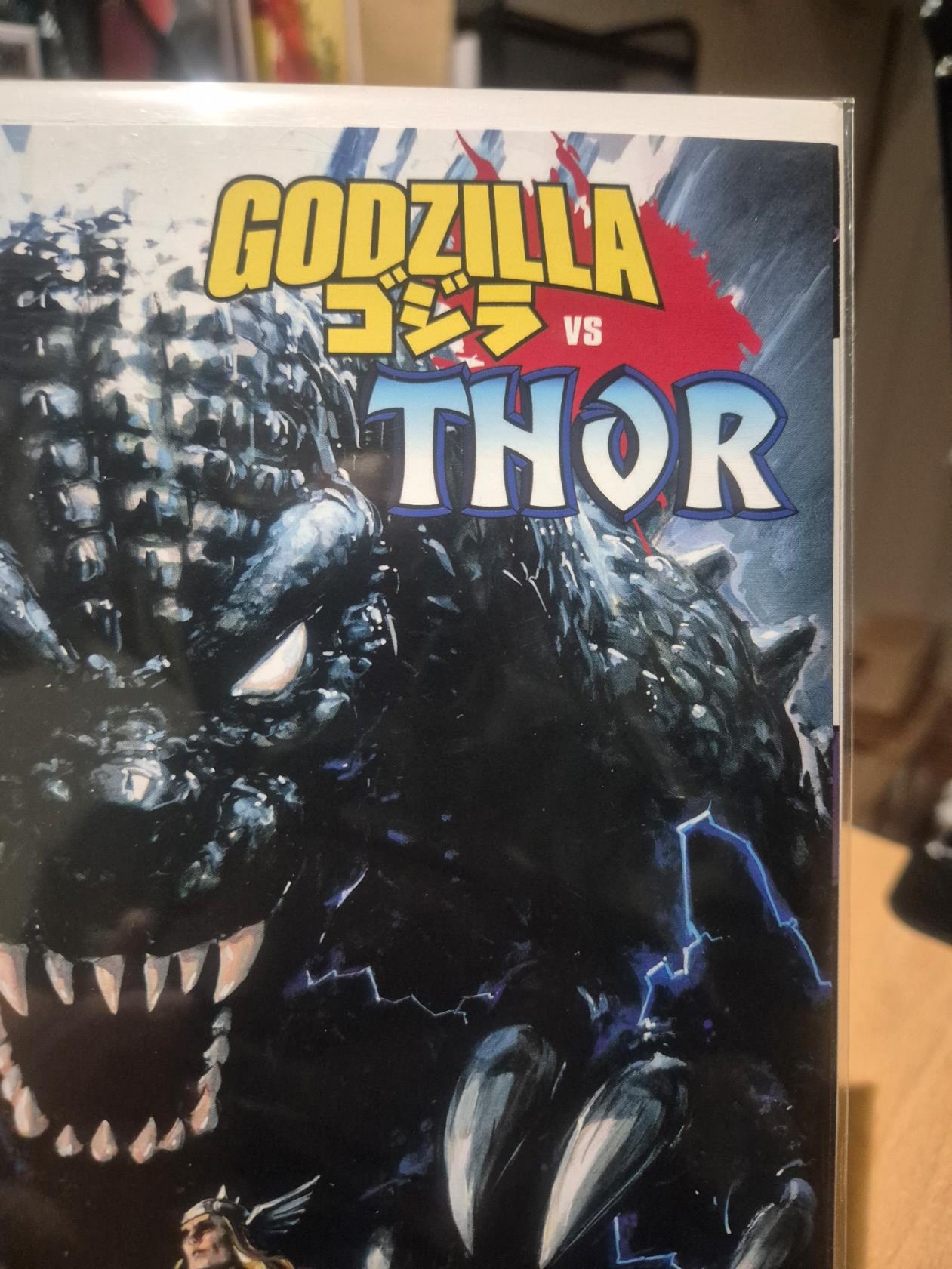 Godzilla vs. Thor, #1, Clayton Crain Incentive Variant (1:25), Mint