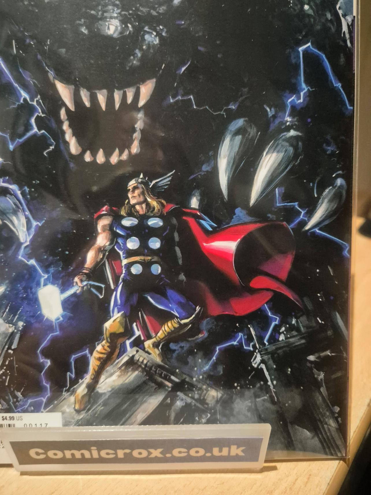 Godzilla vs. Thor, #1, Clayton Crain Incentive Variant (1:25), Mint