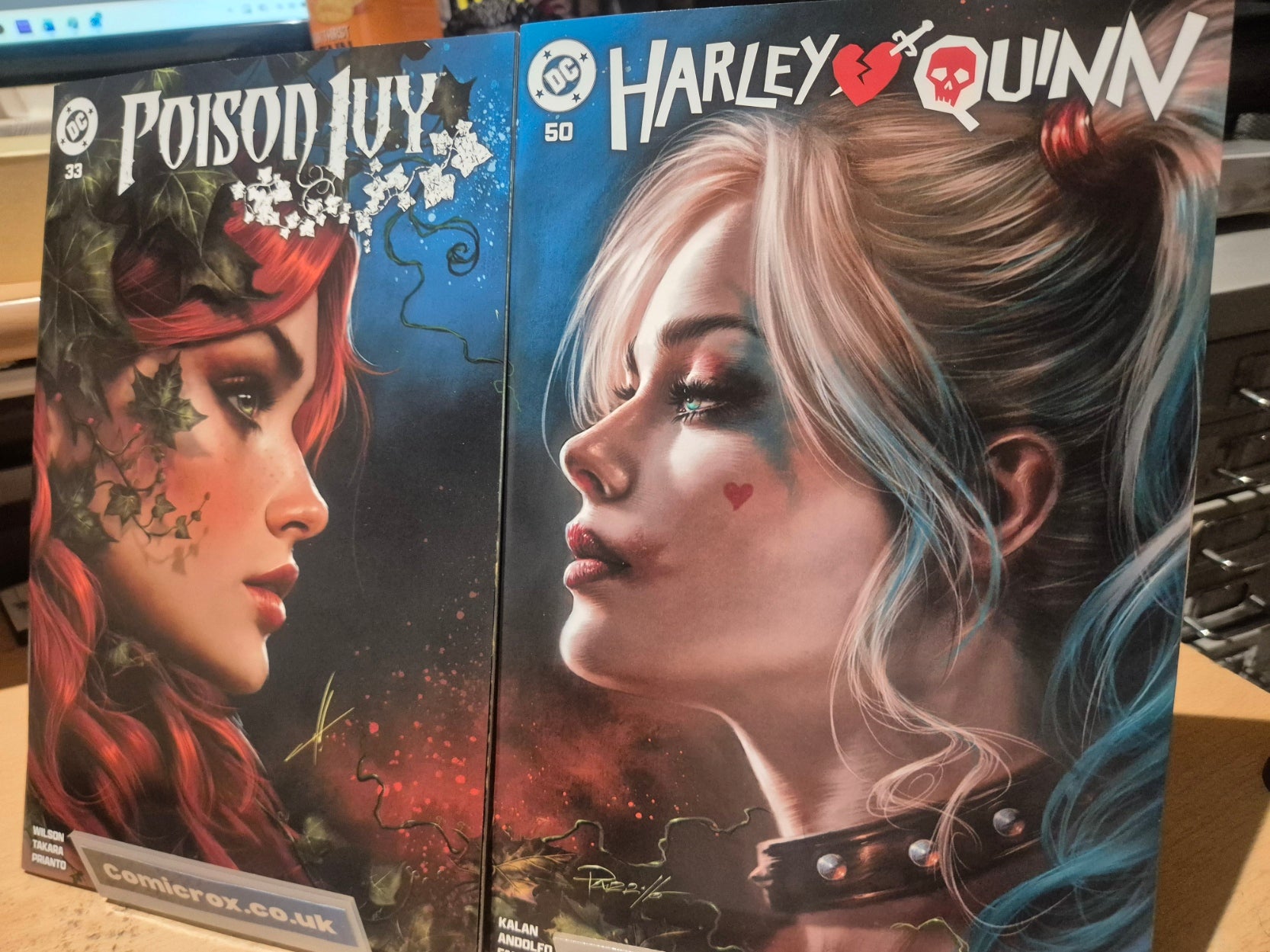 Harley Quinn 50 Parrillo & Poison Ivy 33 Cohen Trade Dress Variant Set, New/Mint