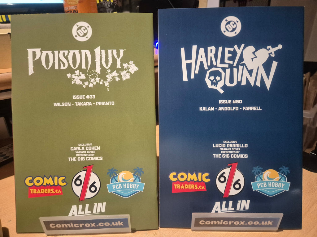 Harley Quinn 50 Parrillo & Poison Ivy 33 Cohen Trade Dress Variant Set, New/Mint