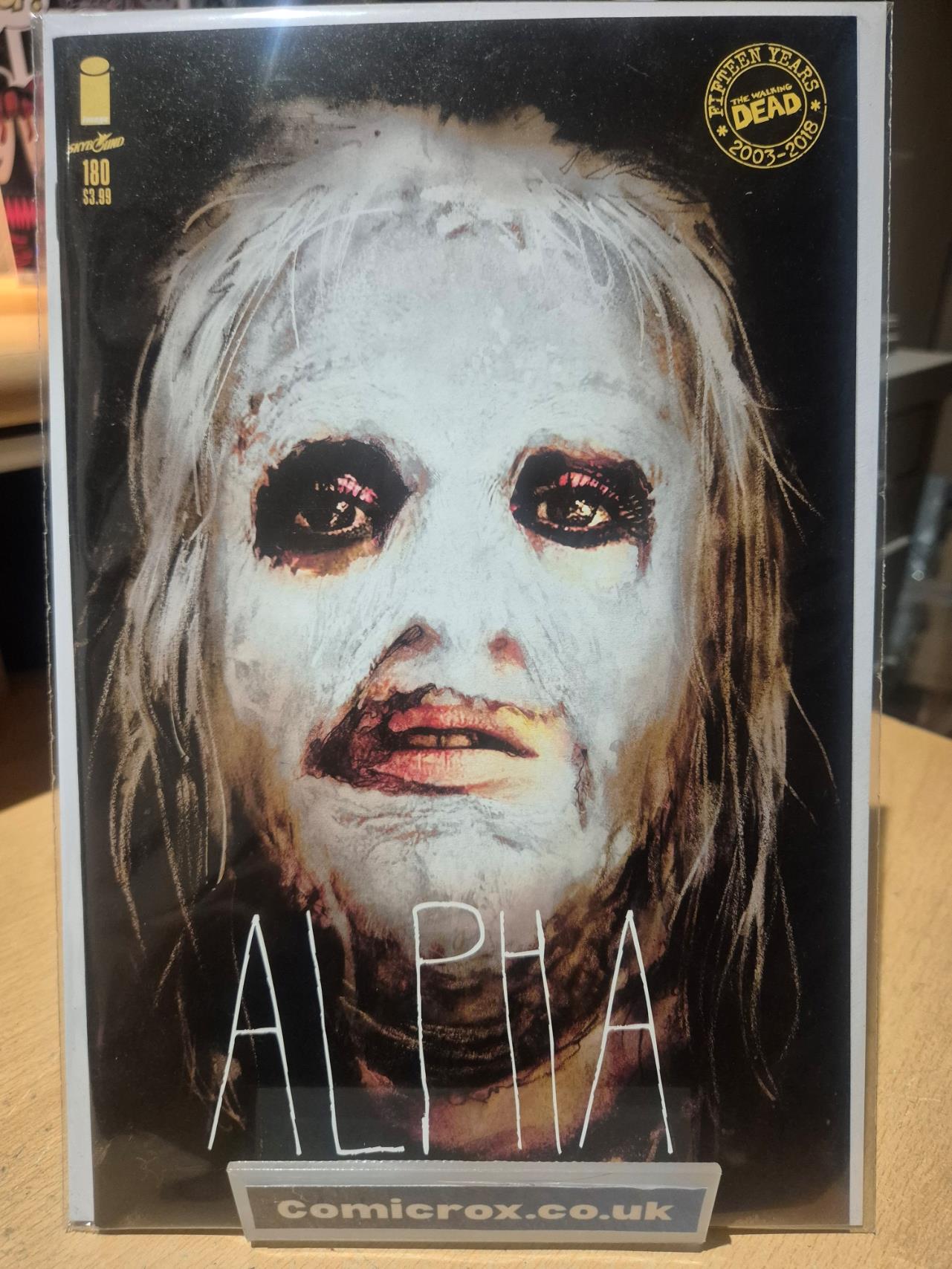 THE WALKING DEAD, #180, ALPHA, BILL SIENKIEWICZ VARIANT COVER, RARE/HTF, NM-