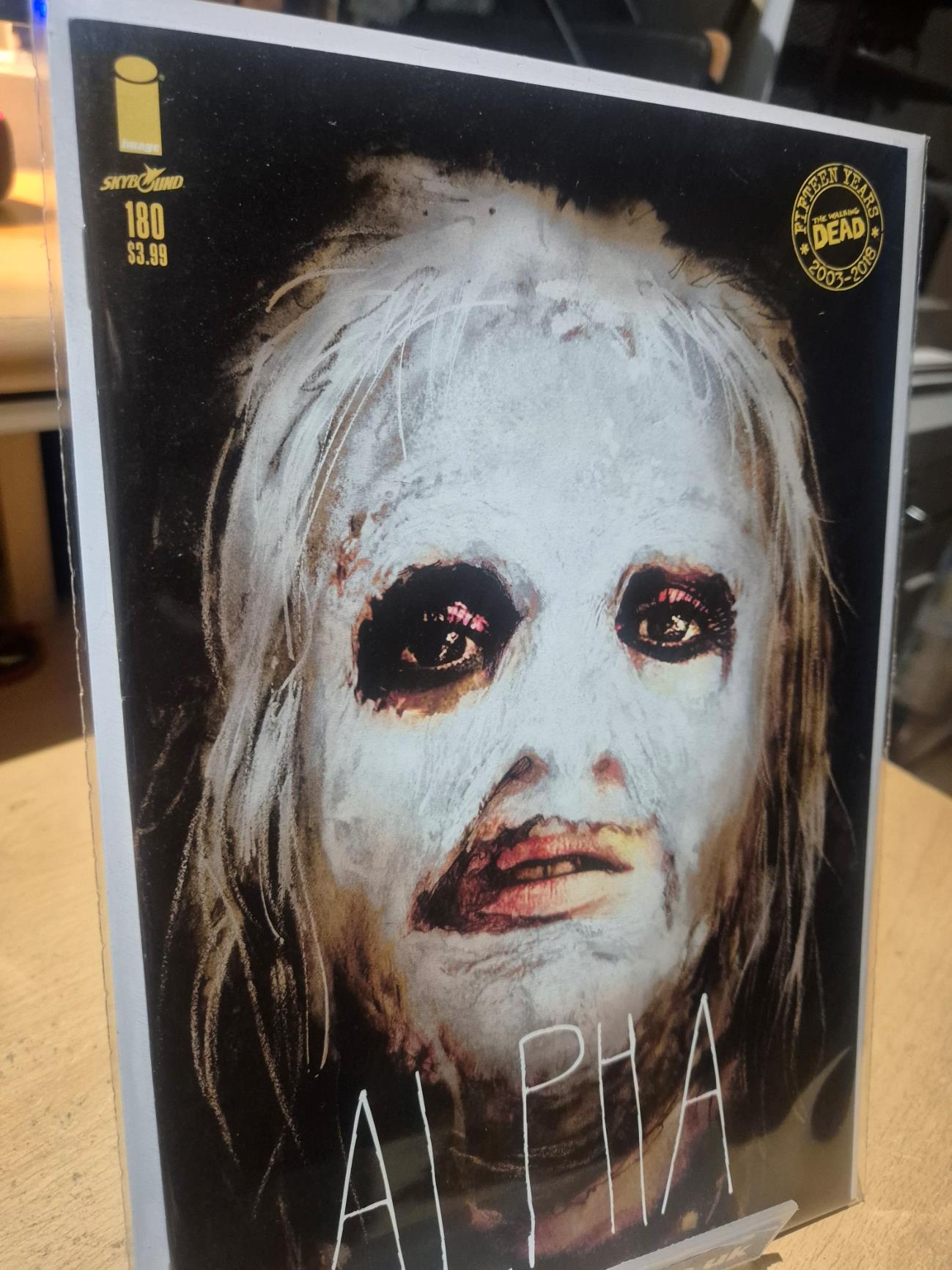 THE WALKING DEAD, #180, ALPHA, BILL SIENKIEWICZ VARIANT COVER, RARE/HTF, NM-