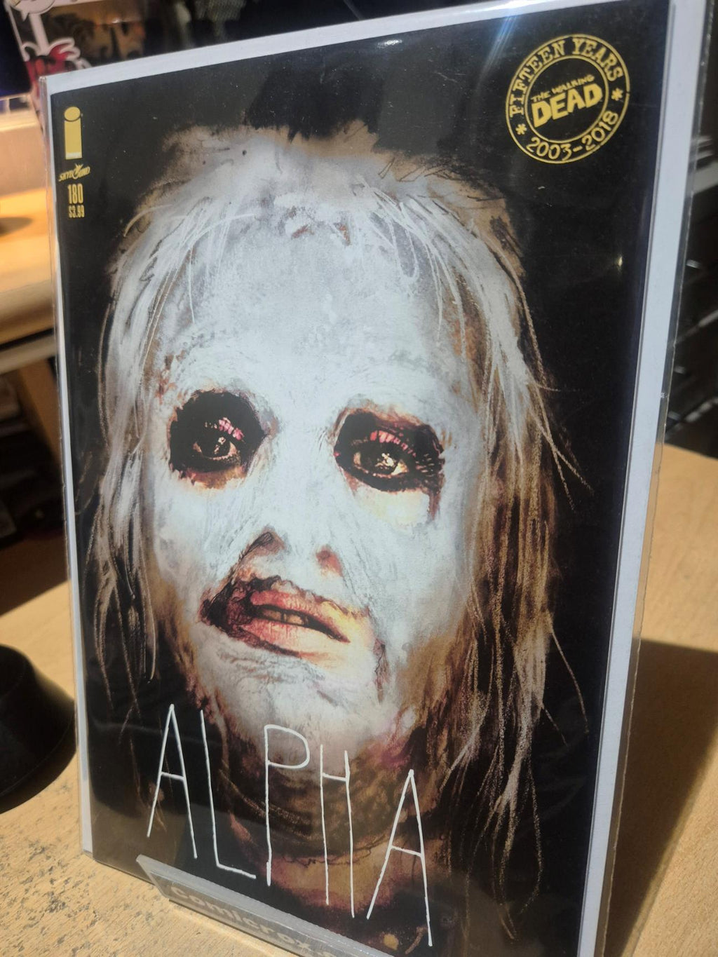 THE WALKING DEAD, #180, ALPHA, BILL SIENKIEWICZ VARIANT COVER, RARE/HTF, NM-