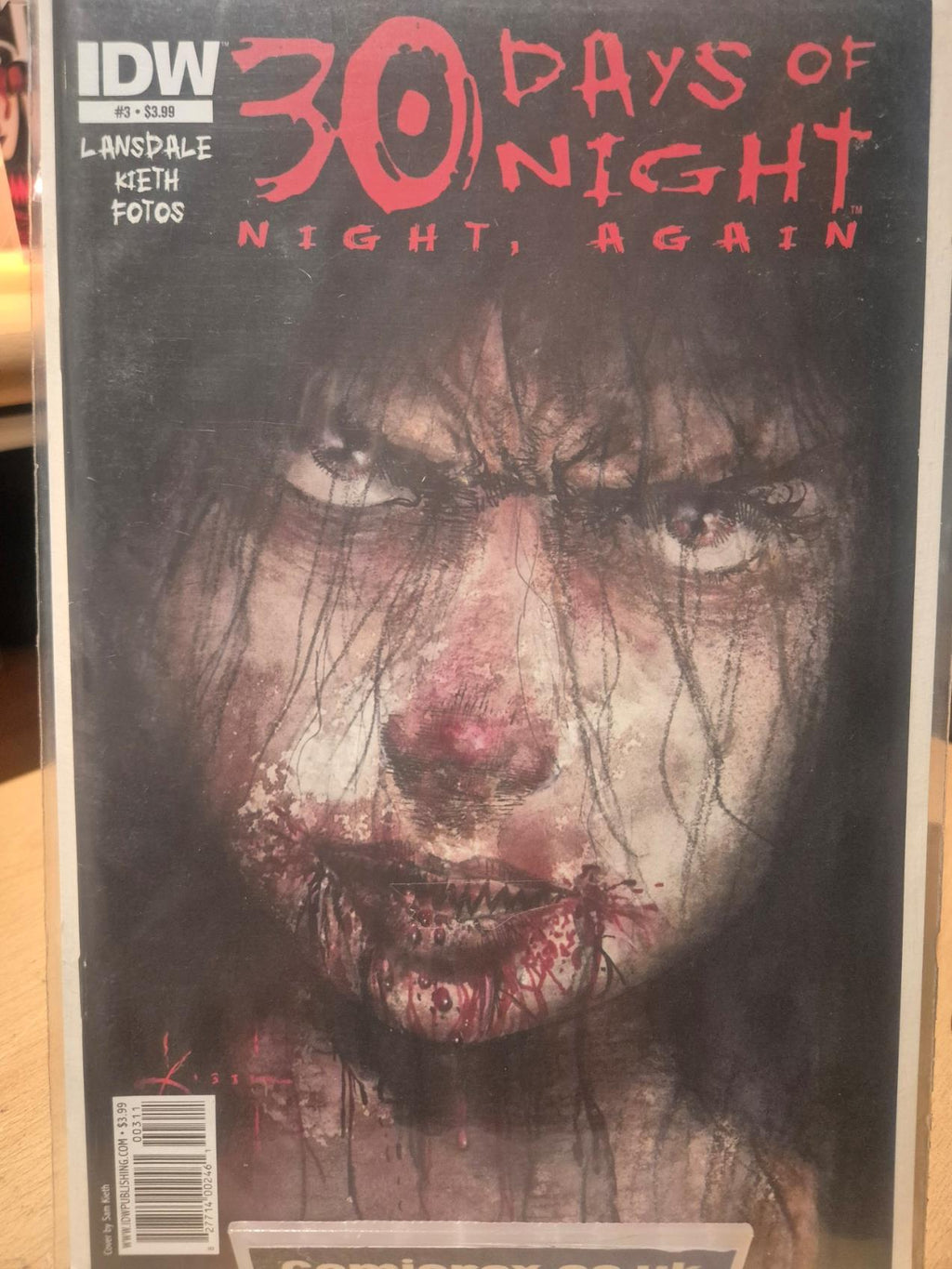 30 DAYS OF NIGHT: NIGHT AGAIN, #3,  SAM KIETH COVER, IDW, NM-