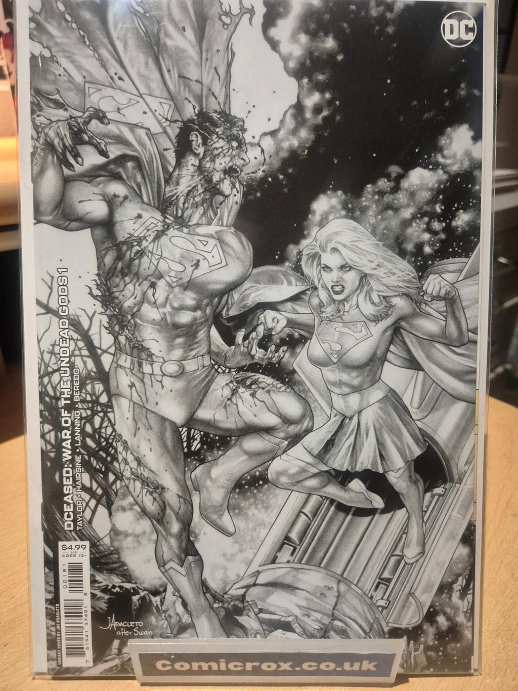 DCEASED: WAR OF THE UNDEAD GODS, #1, JAY ANACLETO CARD STOCK VARIANT, NEW/MINT