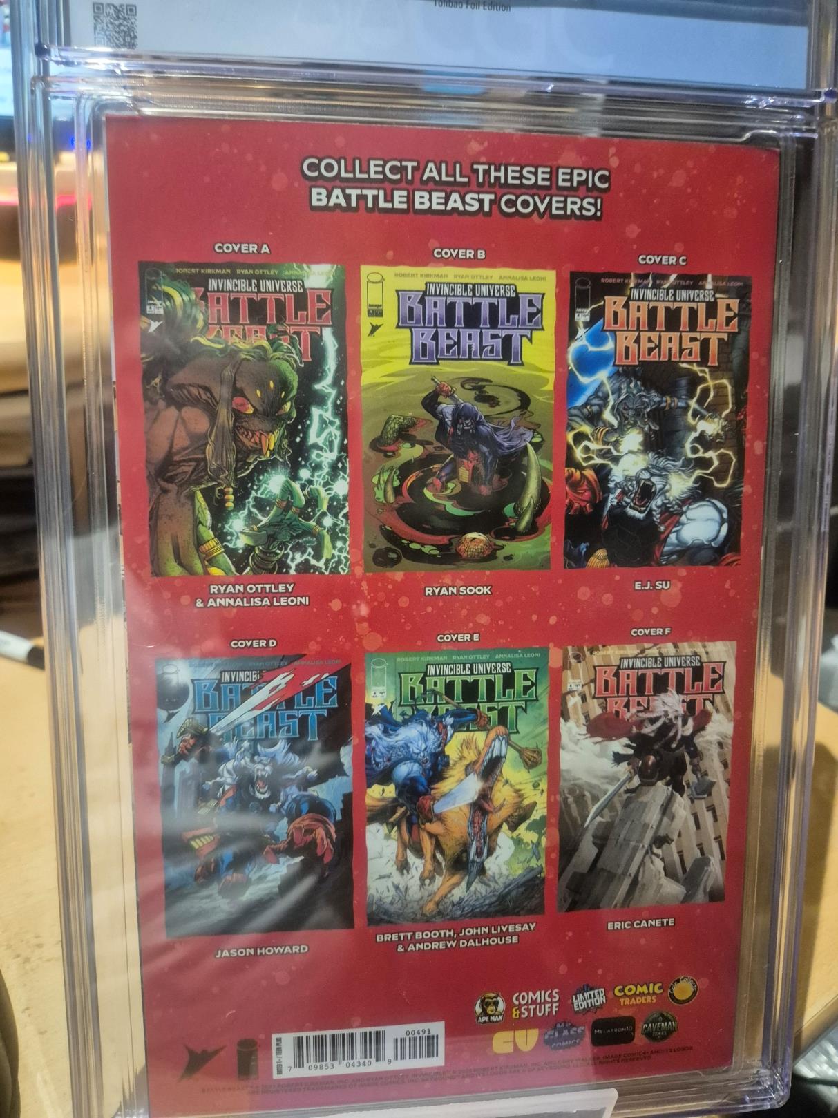 SLAB, INVINCIBLE UNIVERSE: BATTLE BEAST, #4, EXCLUSIVE FOIL VIRGIN CGC 9.8