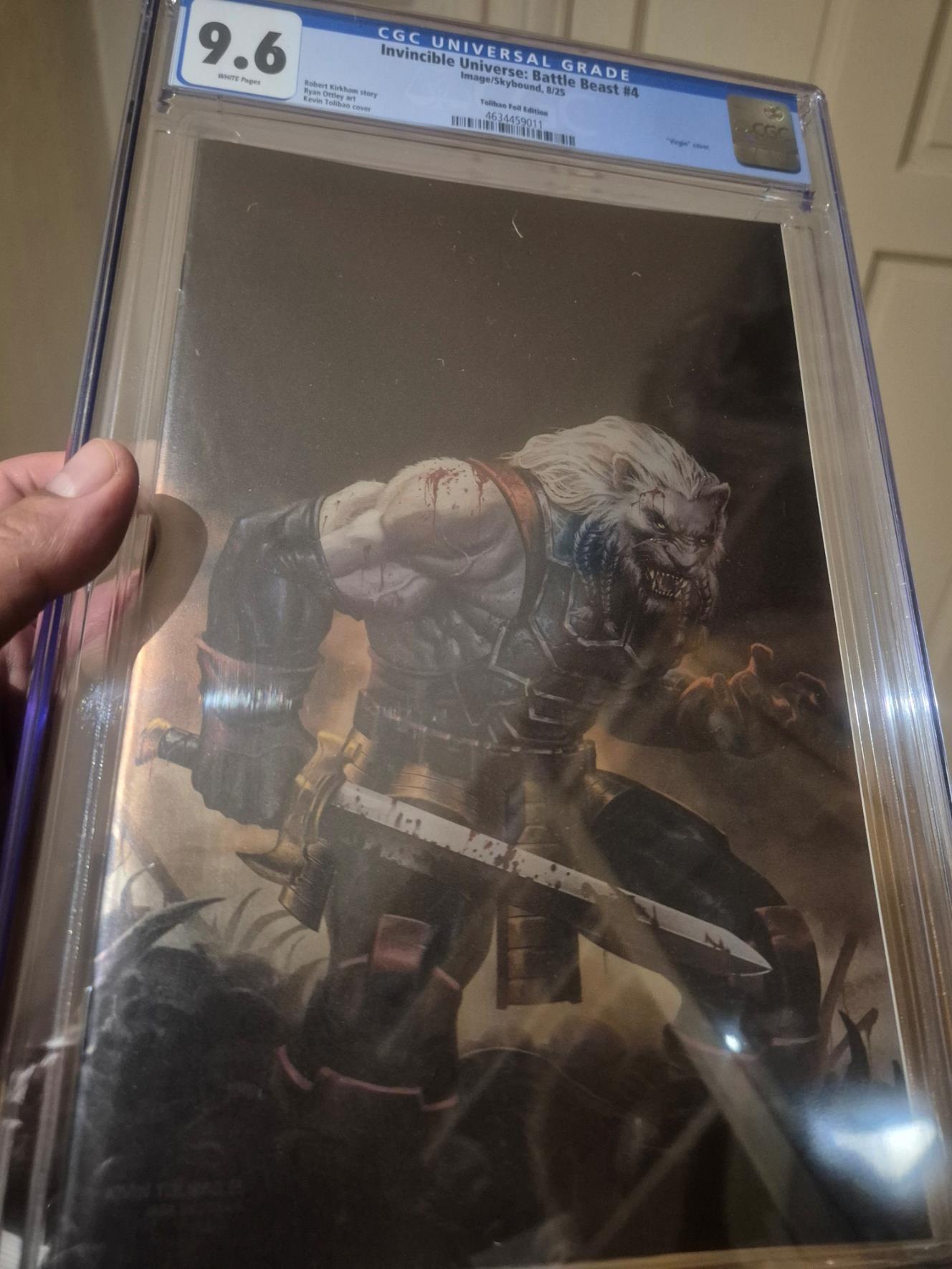 SLAB, INVINCIBLE UNIVERSE: BATTLE BEAST, #4, EXCLUSIVE FOIL VIRGIN CGC 9.8