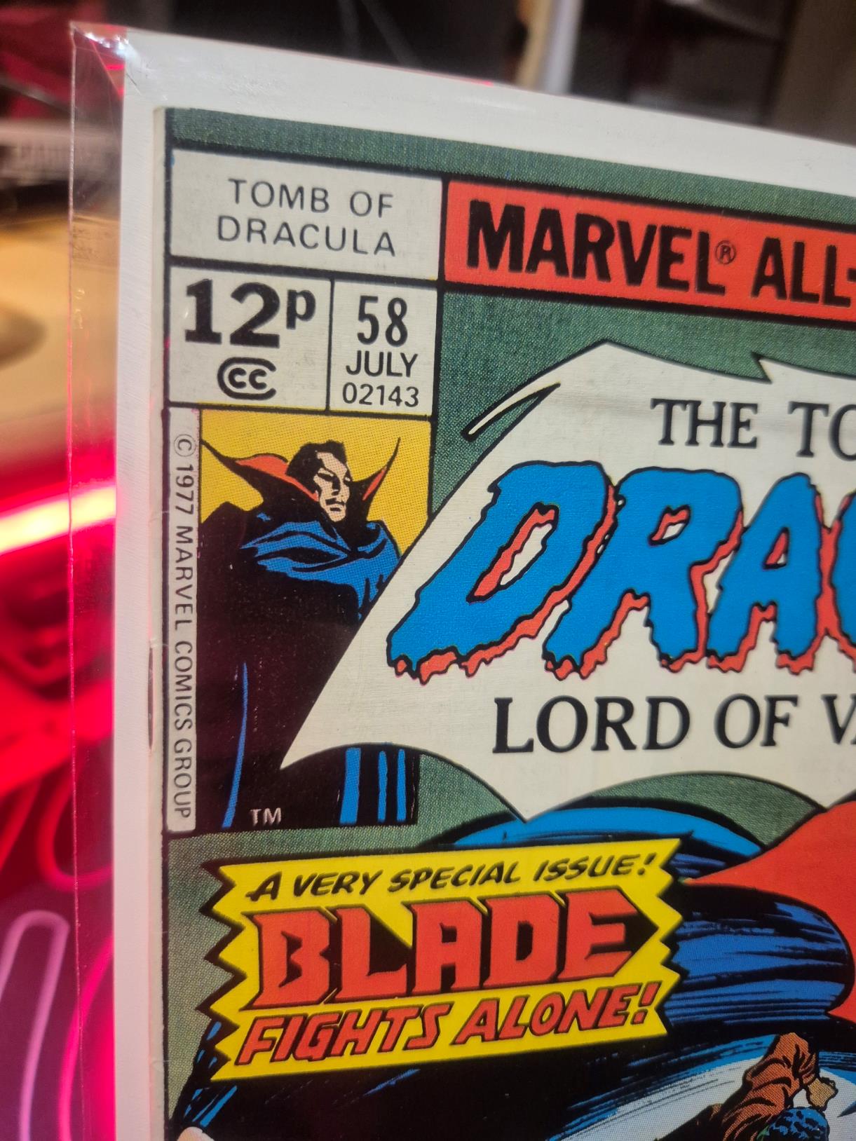 Tomb of Dracula, Vol. 1, #58, 1977, UK Price Variant, VF+ VF/NM (if not higher)