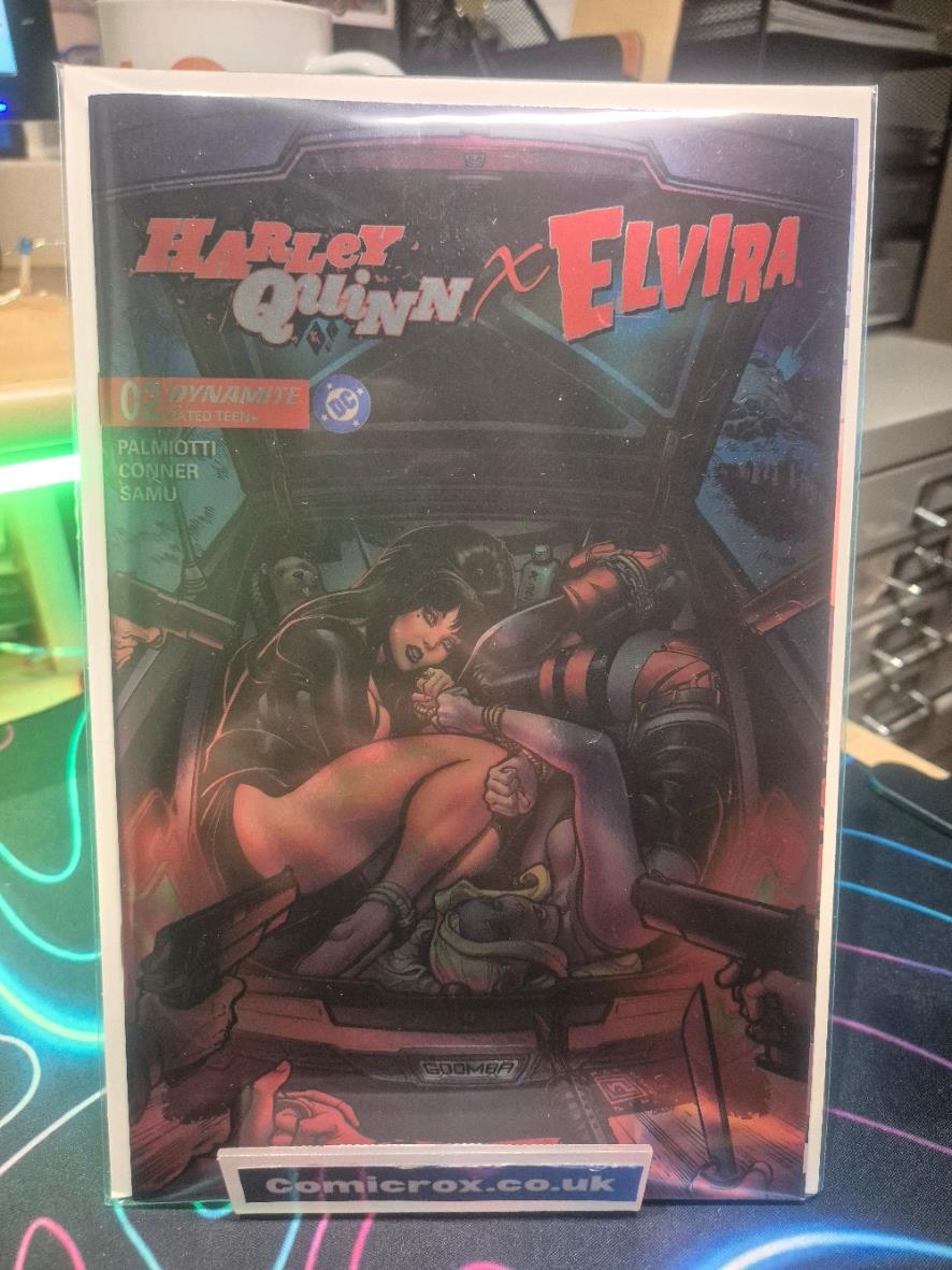 Harley Quinn X Elvira, #2, Chad Hardin Foil Variant, New/NM
