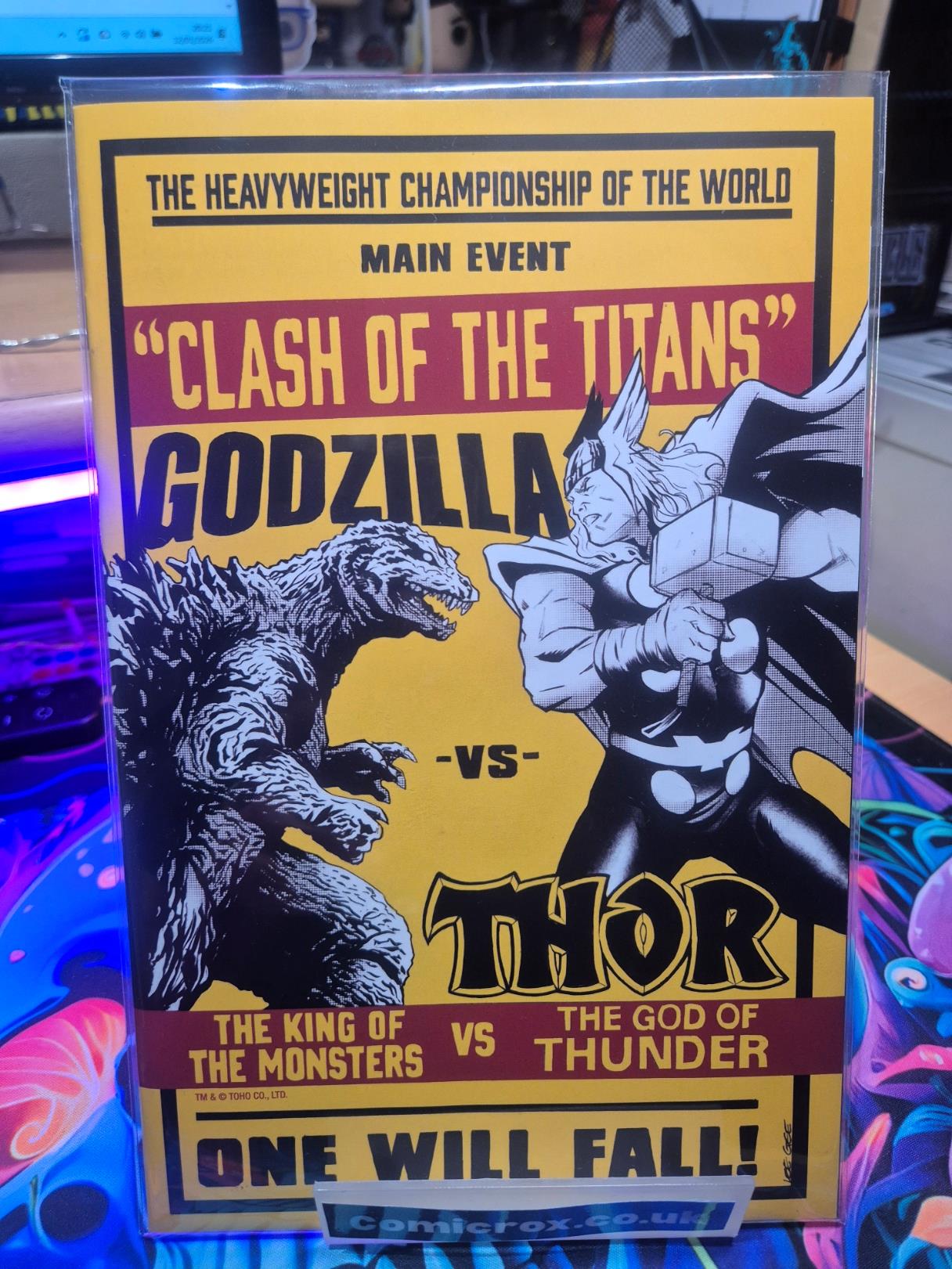 Godzilla vs. Thor, #1, Lee Garbett Versus Variant, New/NM, Rare Cover  GODZILLA