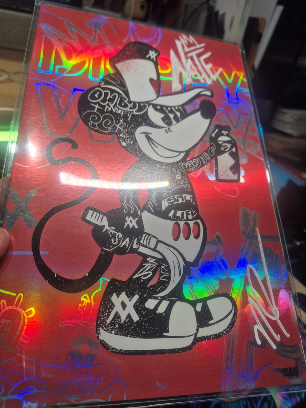 Drippy Willy, #1, Ashcan Graffiti Spot Foil, NateMadeIt Exclusive, Signed COA