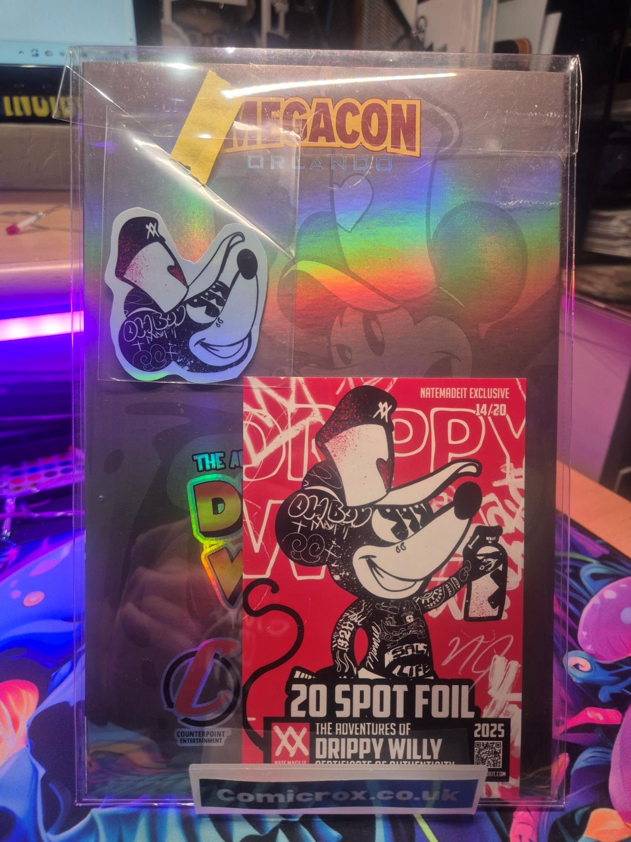 Drippy Willy, #1, Ashcan Graffiti Spot Foil, NateMadeIt Exclusive, Signed COA