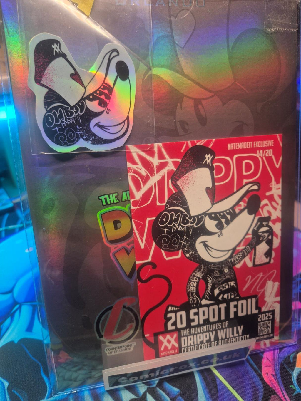 Drippy Willy, #1, Ashcan Graffiti Spot Foil, NateMadeIt Exclusive, Signed COA