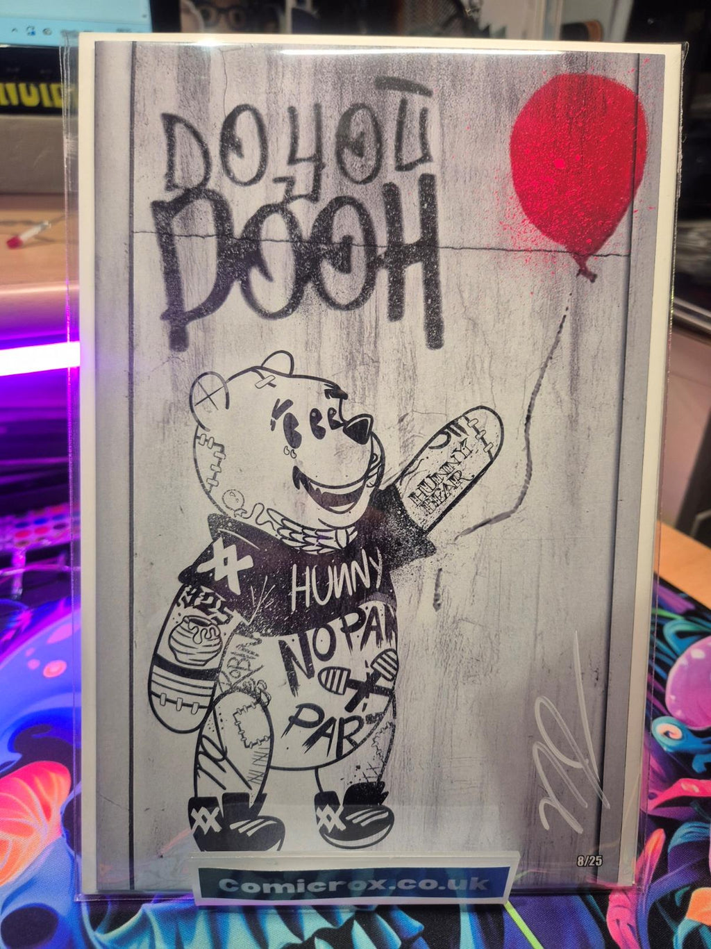 Do You Pooh #1 Banksy Homage. Limited to 25. Signed COA, Extra Art Board