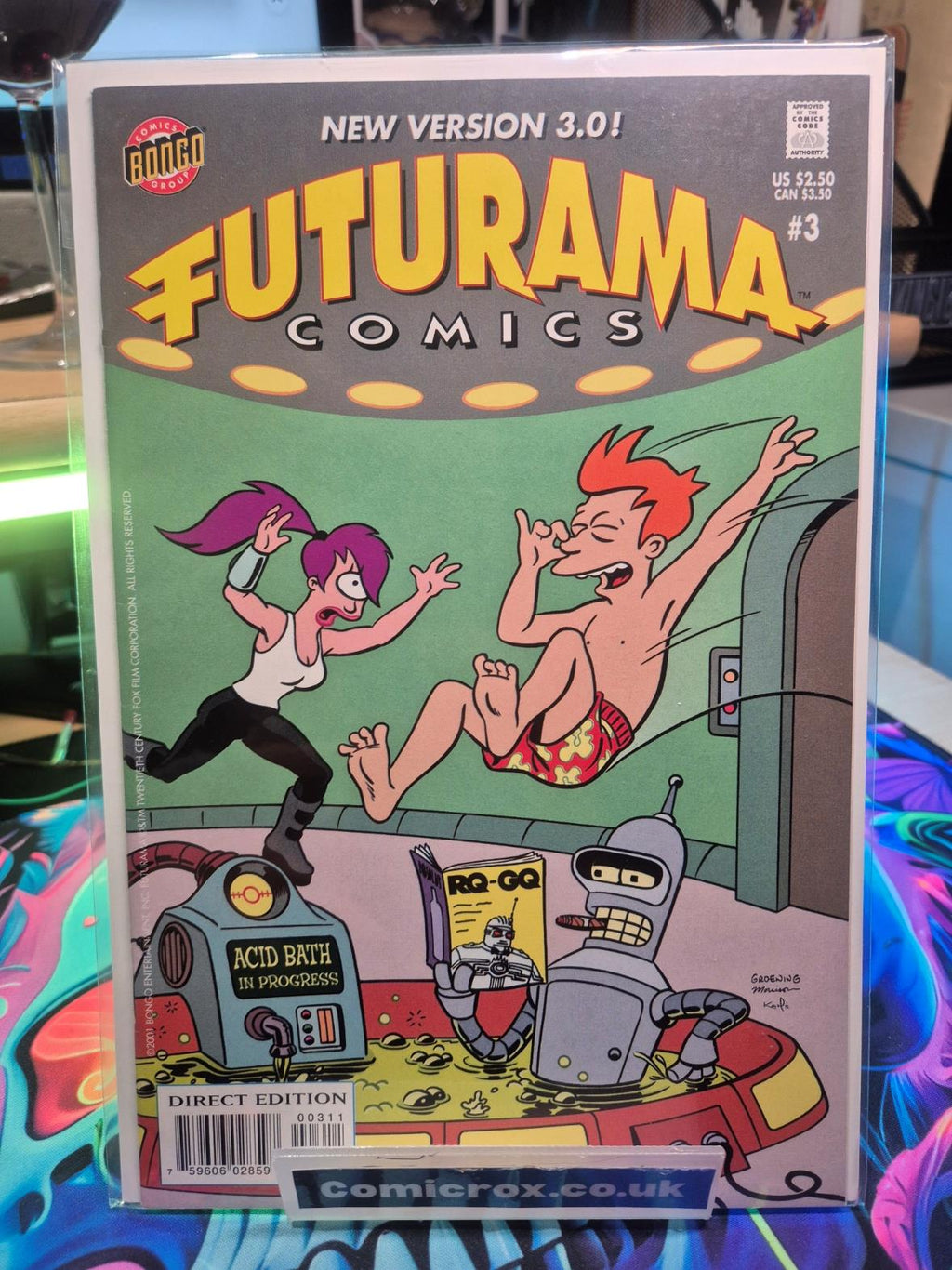 FUTURAMA #3, Direct Edition, 2001, New Version 3.0, NEW/NM