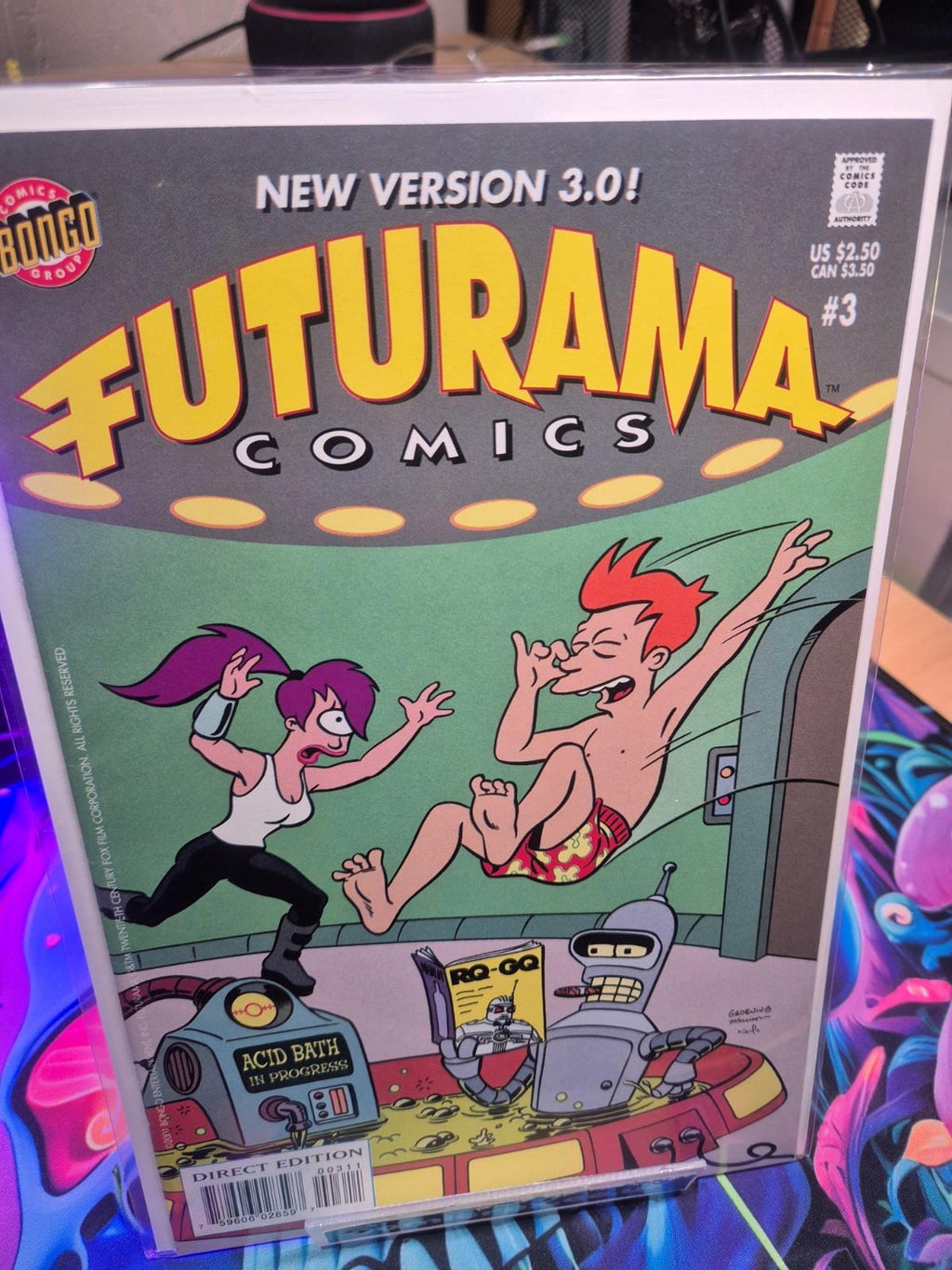 FUTURAMA #3, Direct Edition, 2001, New Version 3.0, NEW/NM