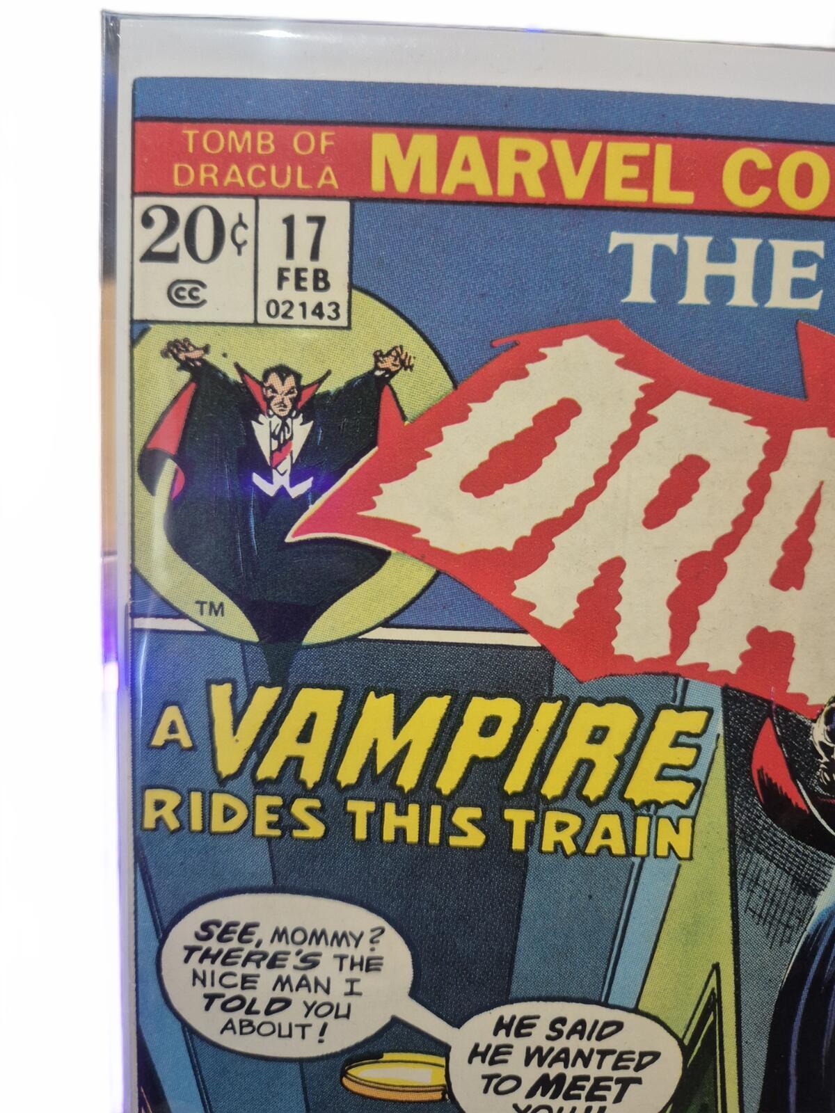 Tomb of Dracula #17, Key: Blade is Bitten by Dracula, 1974, High Grade VF+