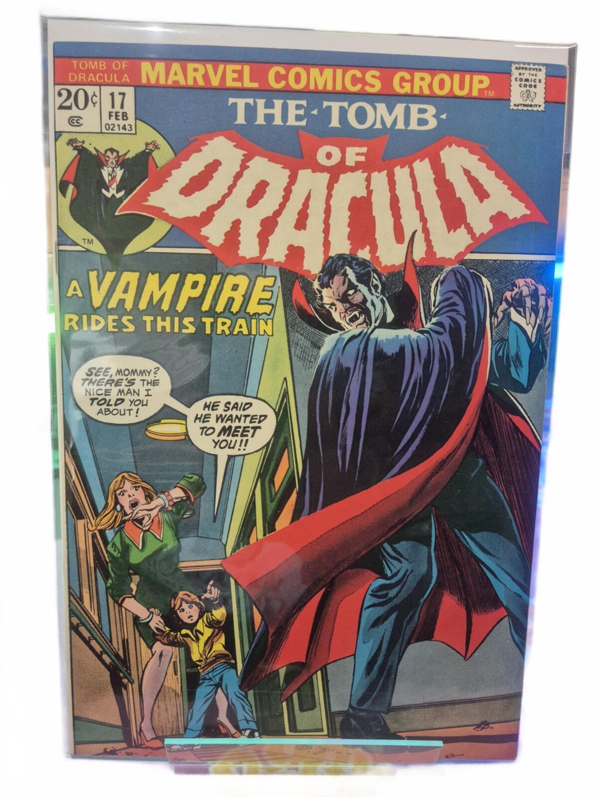 Tomb of Dracula #17, Key: Blade is Bitten by Dracula, 1974, High Grade VF+