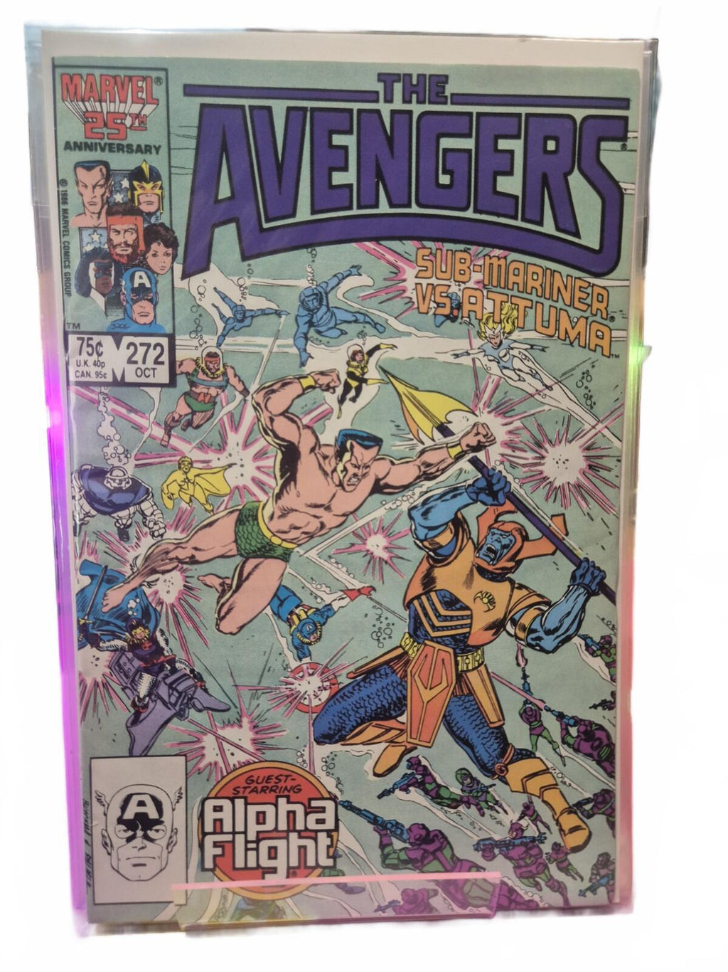The Avengers #272, 1986, Sub-Mariner vs Attuma, VF+