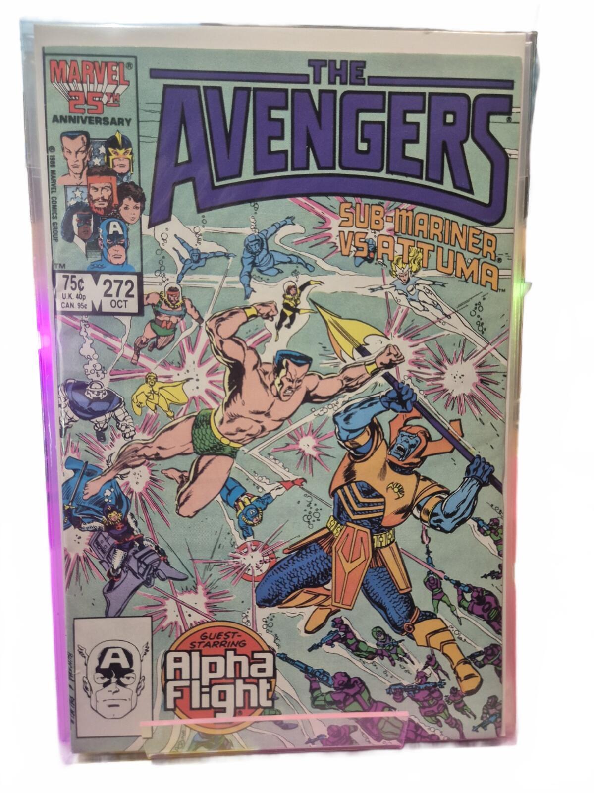 The Avengers #272, 1986, Sub-Mariner vs Attuma, VF+