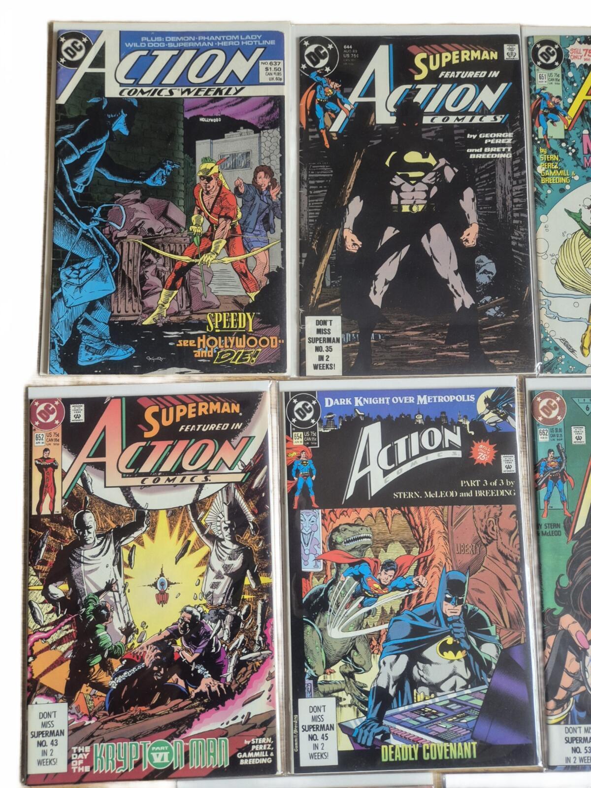 Action Comics Bundle, 8x issues in the #637-670 range, Very high grade VF/NM