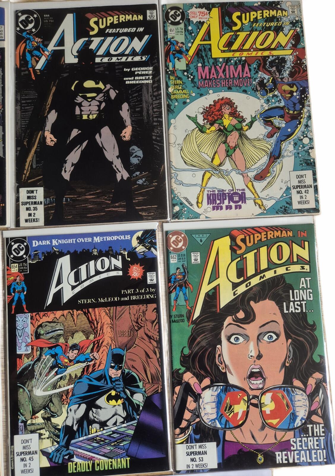 Action Comics Bundle, 8x issues in the #637-670 range, Very high grade VF/NM