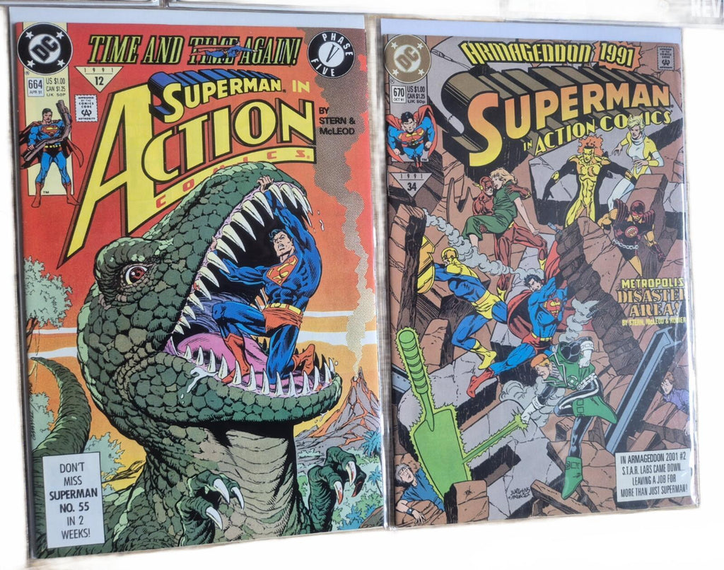 Action Comics Bundle, 8x issues in the #637-670 range, Very high grade VF/NM