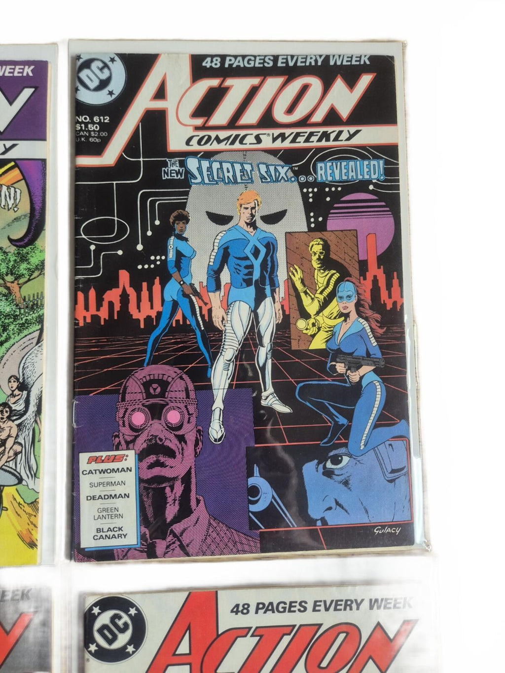 Action Comics 4x Comic Bundle. 1988, #610/612/613/617, VF+