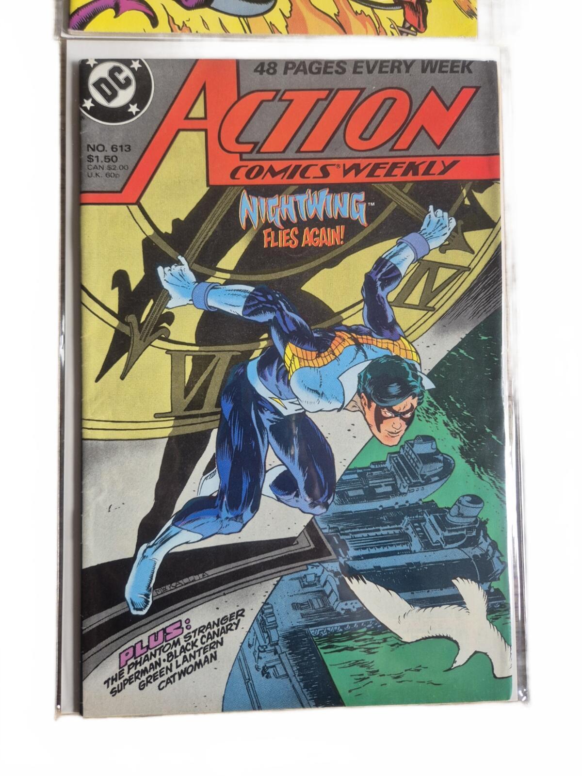 Action Comics 4x Comic Bundle. 1988, #610/612/613/617, VF+