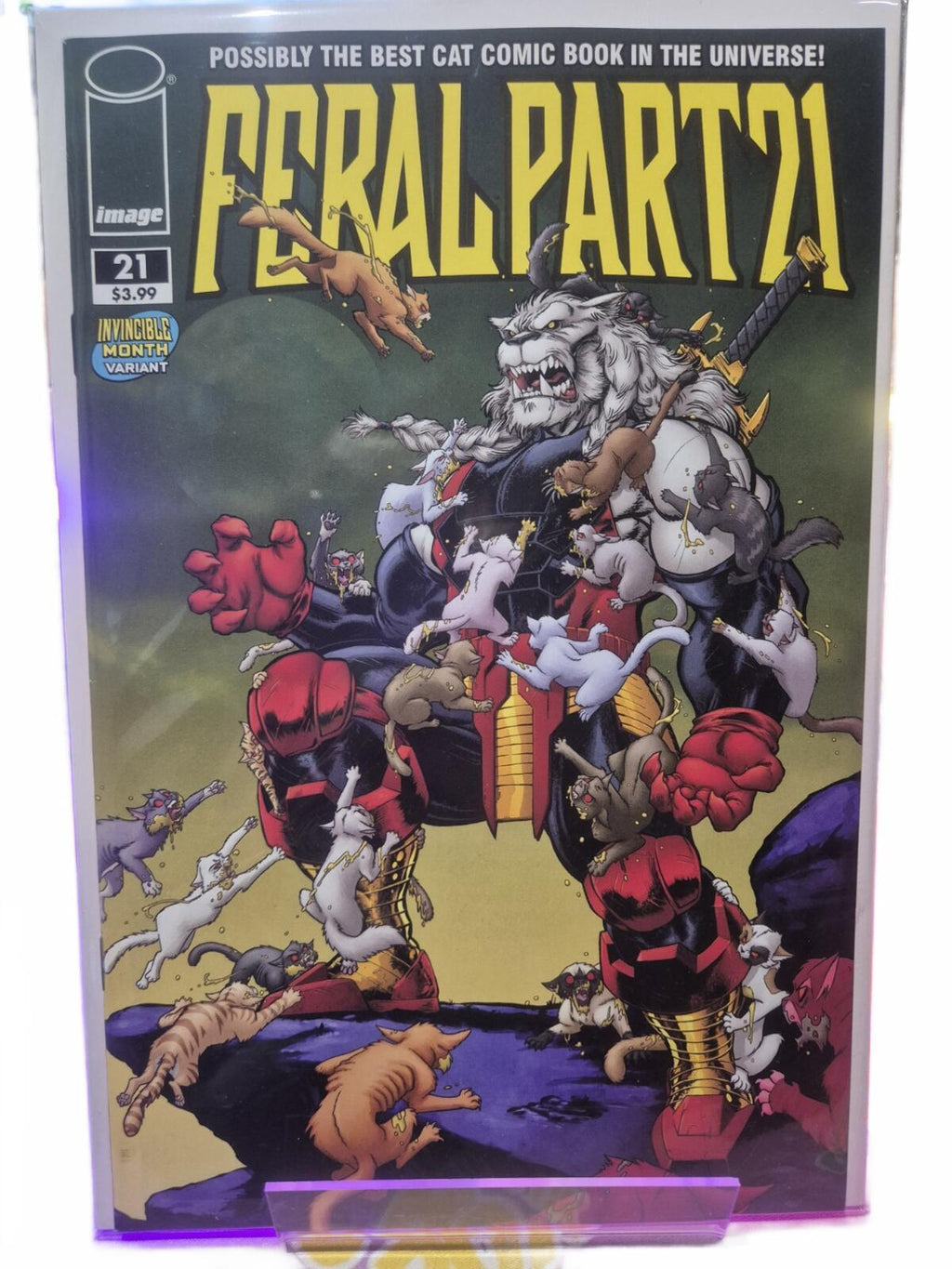 Feral #21, INVINCIBLE Team-Up BATTLE BEAST Variant, NM